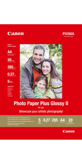 Papier photo brillant extra II 4 × 6 po (10 × 15 cm) Canon PP-201